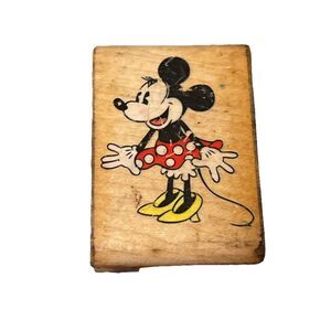 Classic Minnie 329-D Disney Wooden Wood Rubber Stamp Cartoon Character Mouse